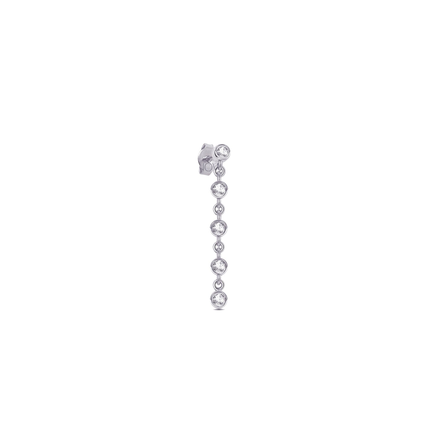 bezel setting chain links earrings.