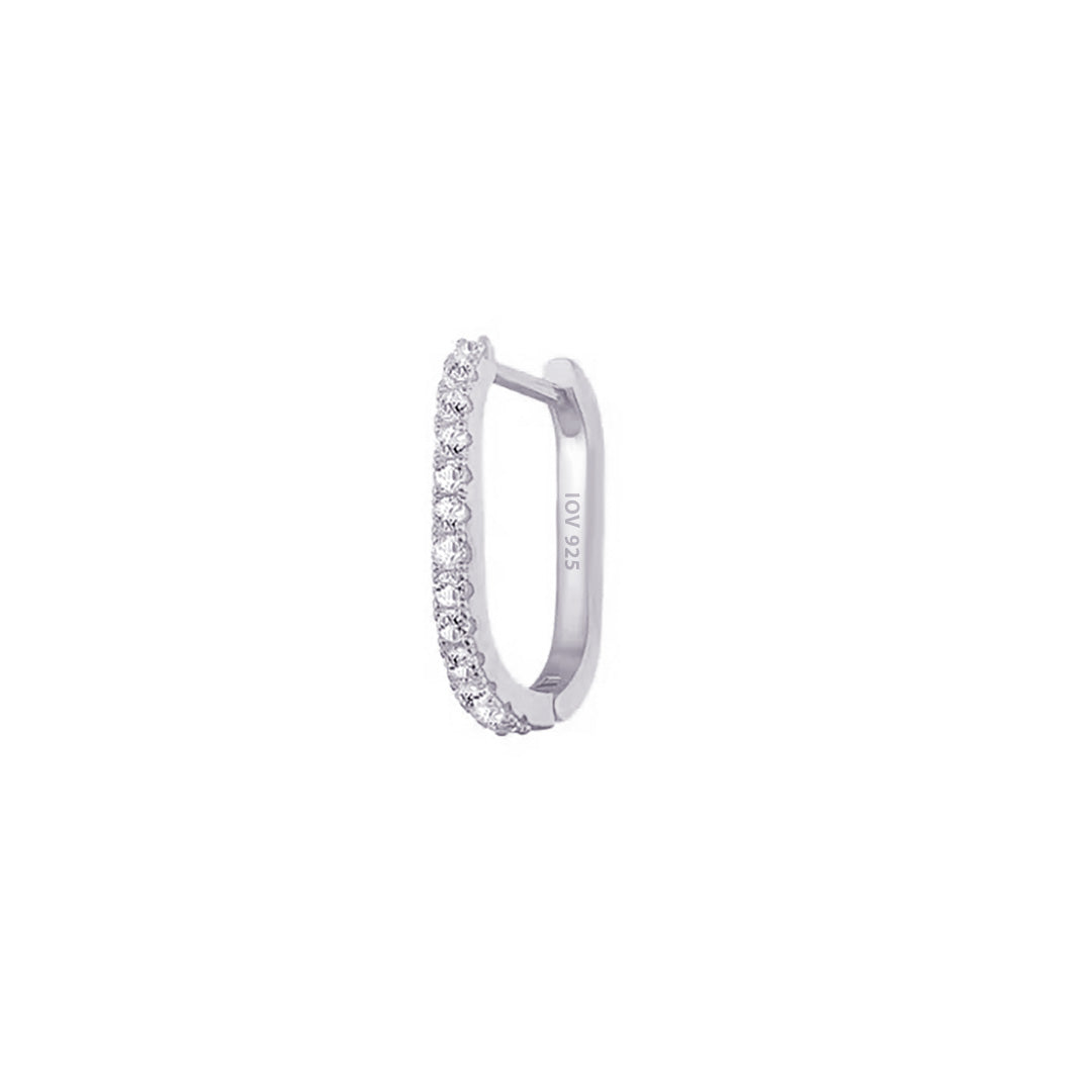 rectangular hoop earring.