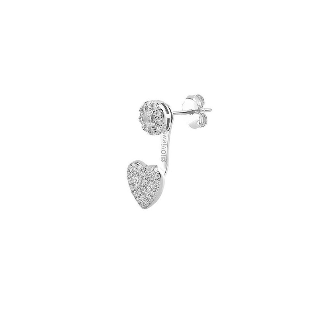 back and front heart shape earrings.
