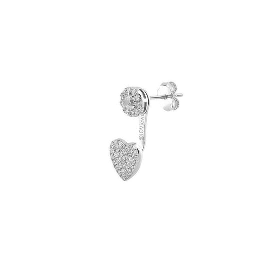 back and front heart shape earrings.