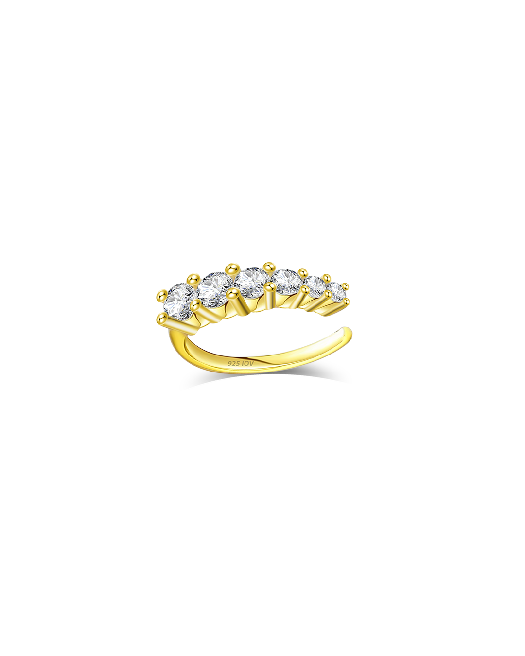 CZ graduated size earcuff.