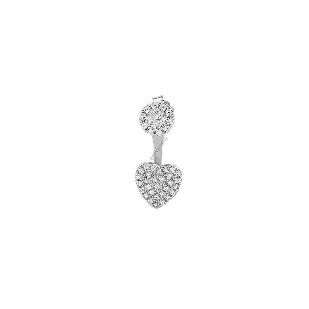 back and front heart shape earrings.