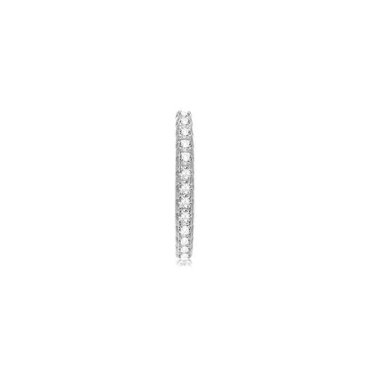 one line white stones Earcuff.