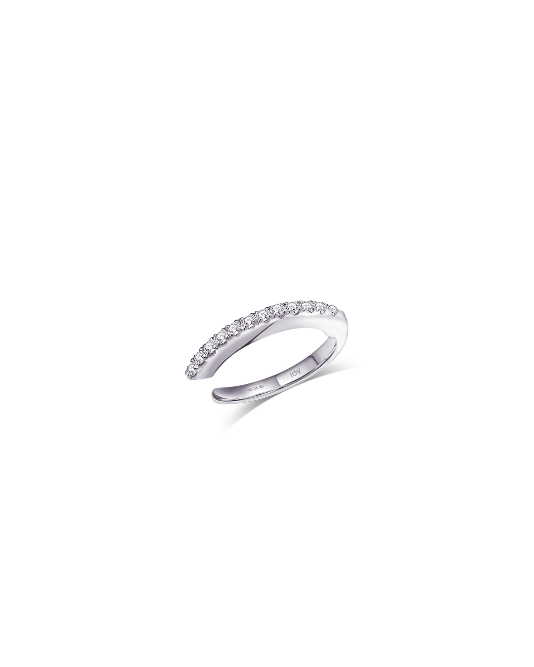 one line CZ earcuff.