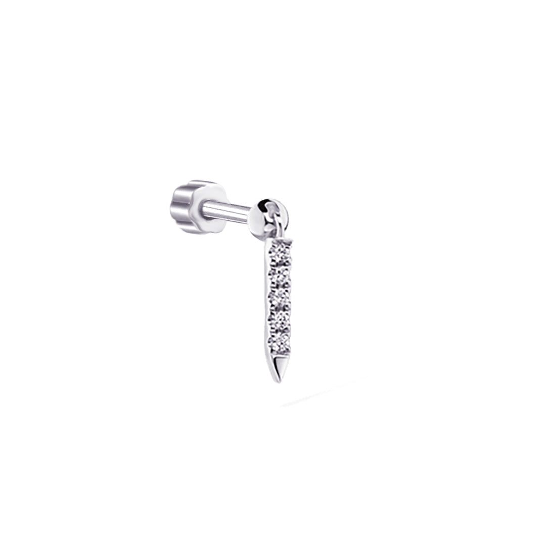flatback dangling par piercing.