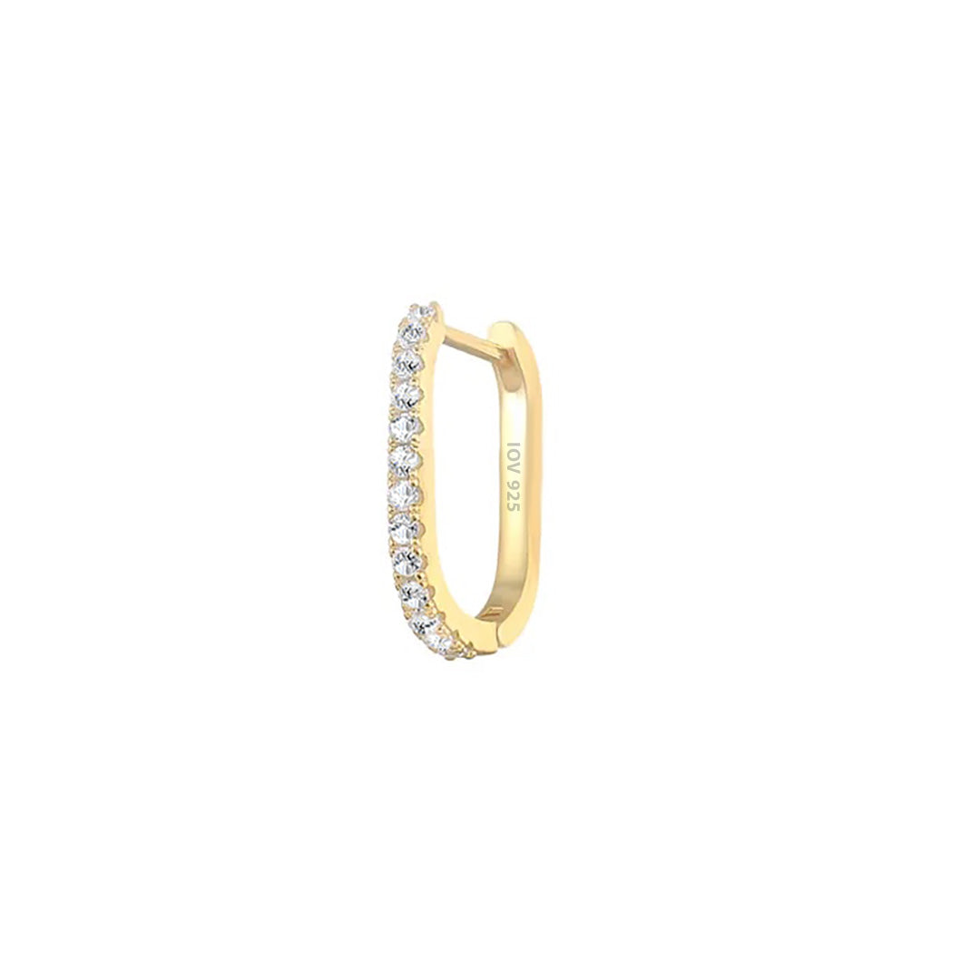 rectangular hoop earring.