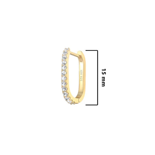 rectangular hoop earring.