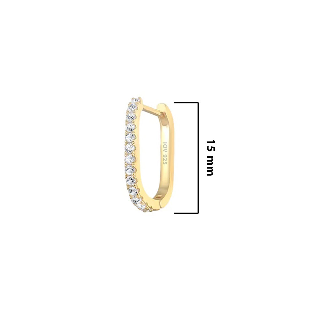 rectangular hoop earring.