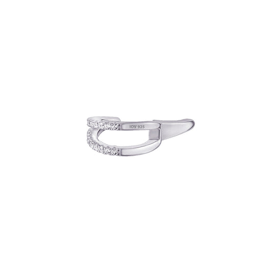 Double line CZ earcuff.