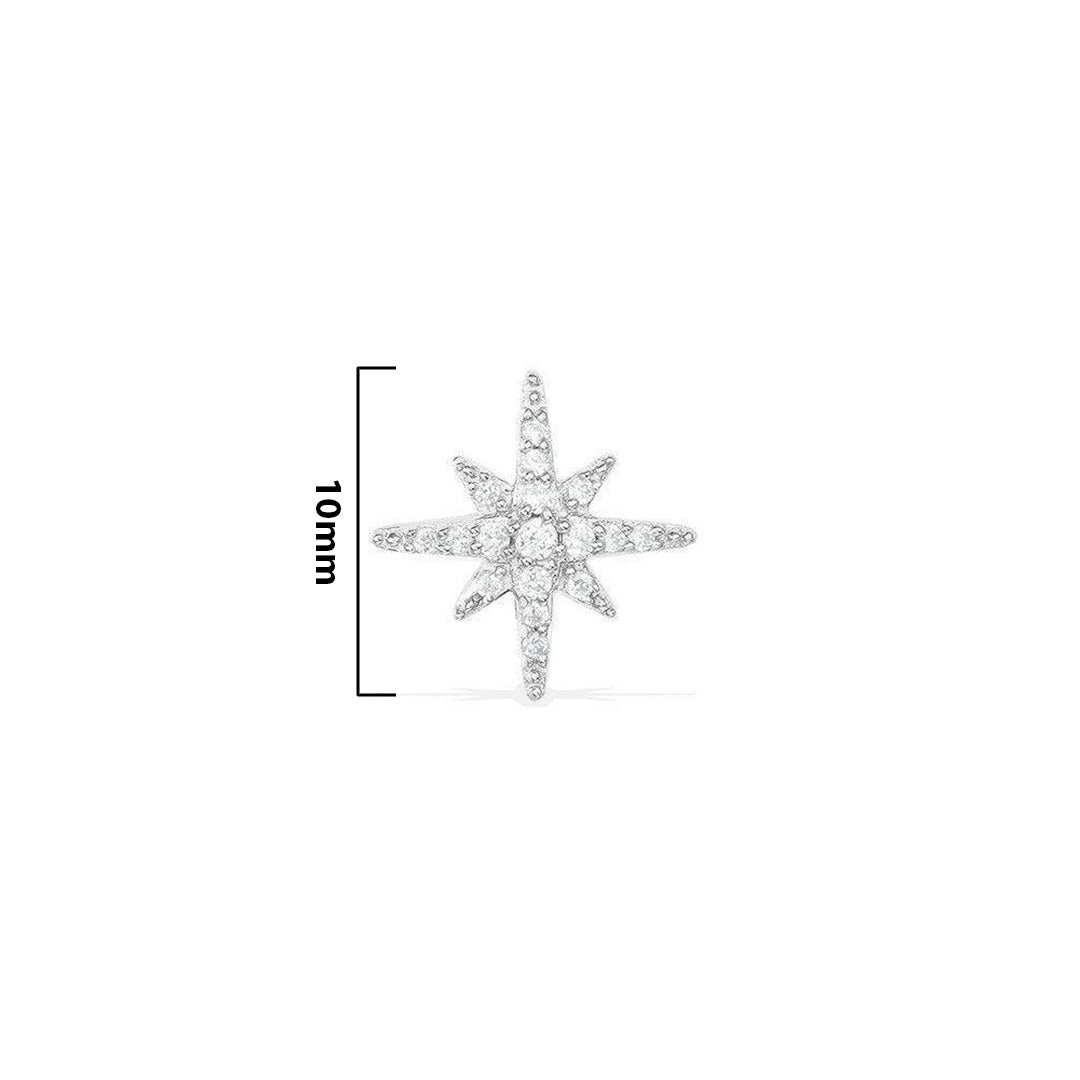 small star stud earring.