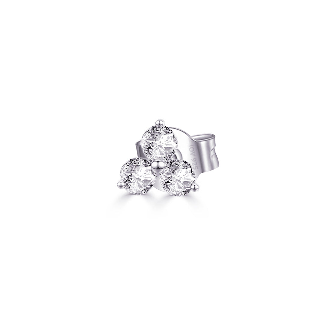 three stones stud earring.
