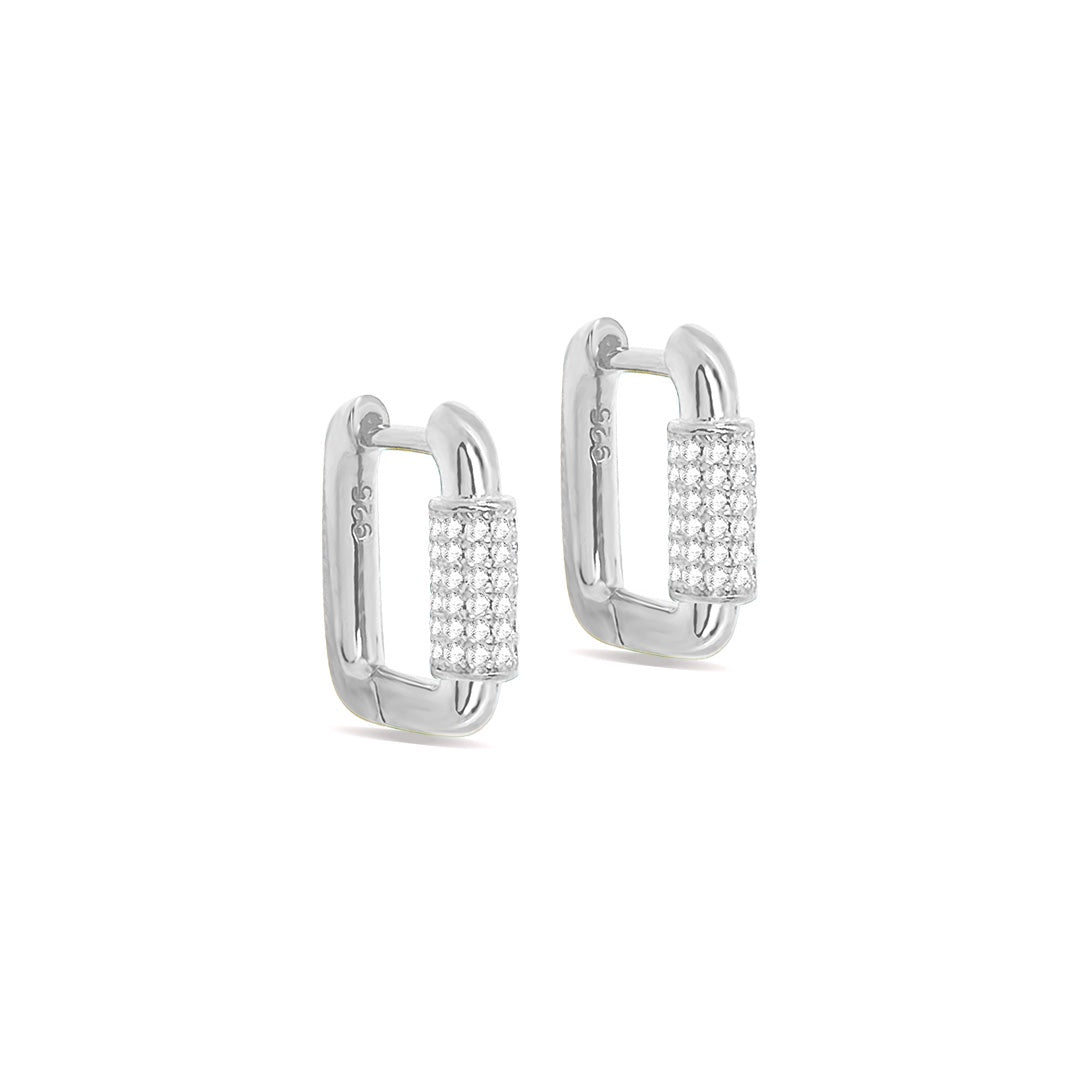 rectangular shape clip-on earrings.