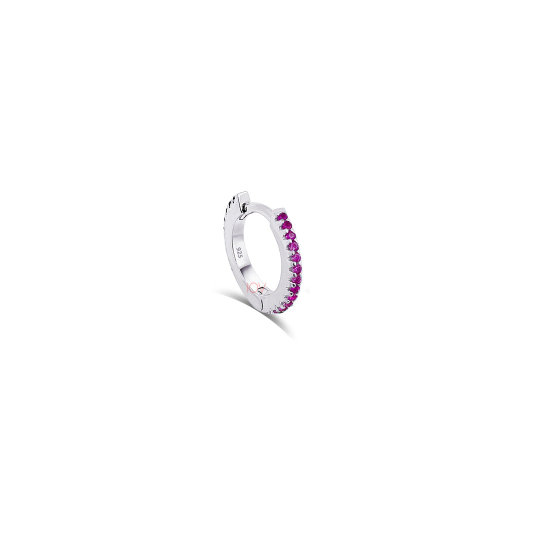 colored stones hoops earrings.