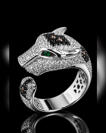 Panther shape open ring.