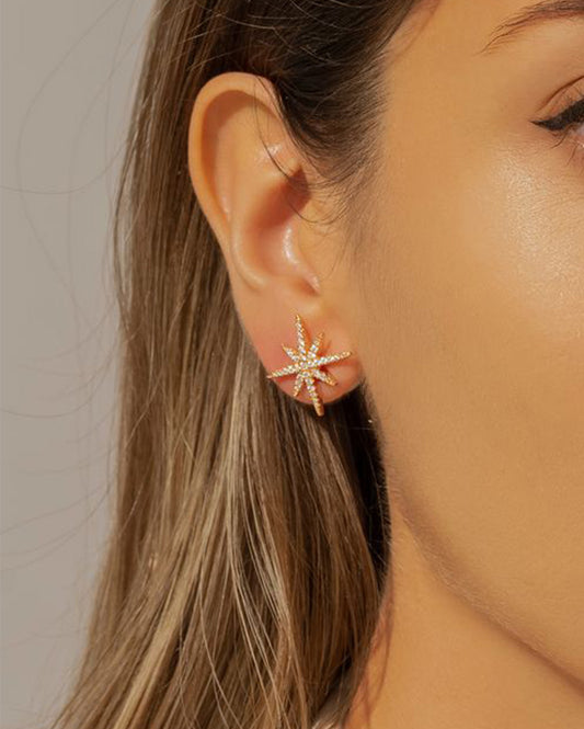 star shape rosegold stud earring.
