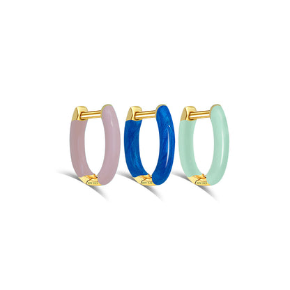 enamel rectangular shape hoops.