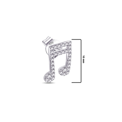 music keys signs stud earrings.