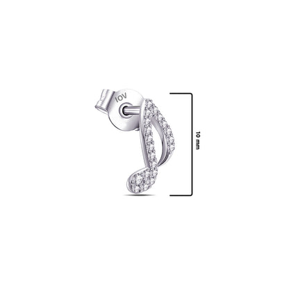 music keys signs stud earrings.