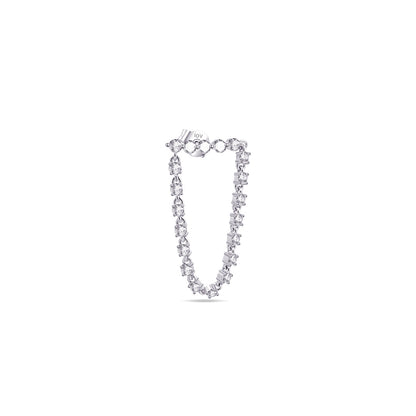 CZ bar loop earring.