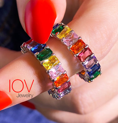 Rainbow eternity band.
