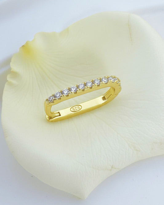 rectangular hoop earring.