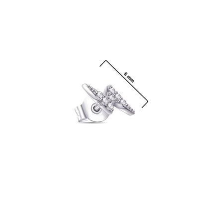 bolt sign 8 mm stud earring.