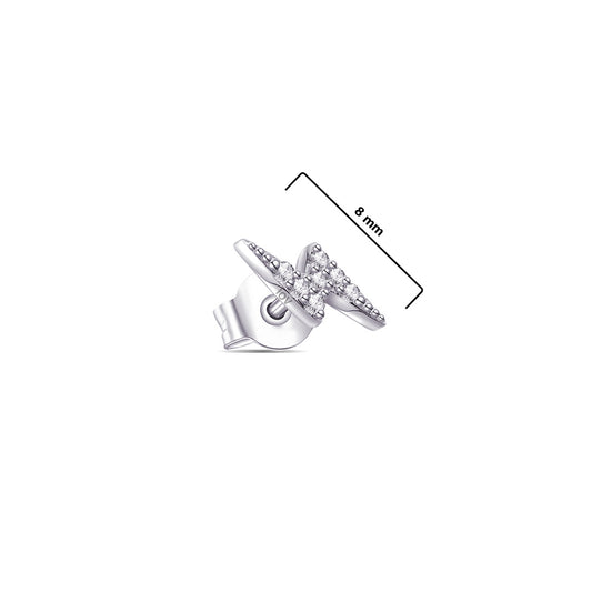 bolt sign 8 mm stud earring.