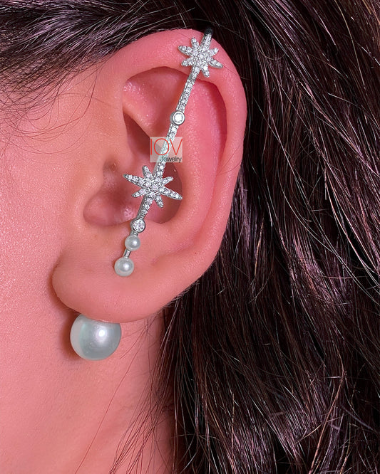 stars bar earring.