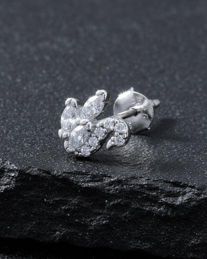 6.5 mm tiny swan shape stud earring.
