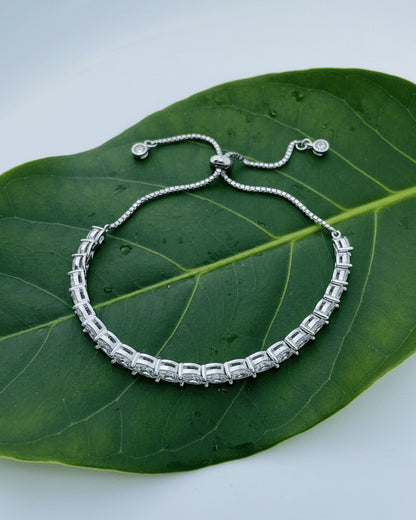 marquise CZ adjustable length bracelet.