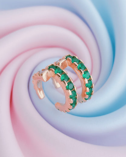 rose gold double sided earcuff