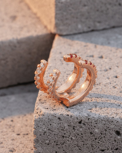 rose gold double sided earcuff