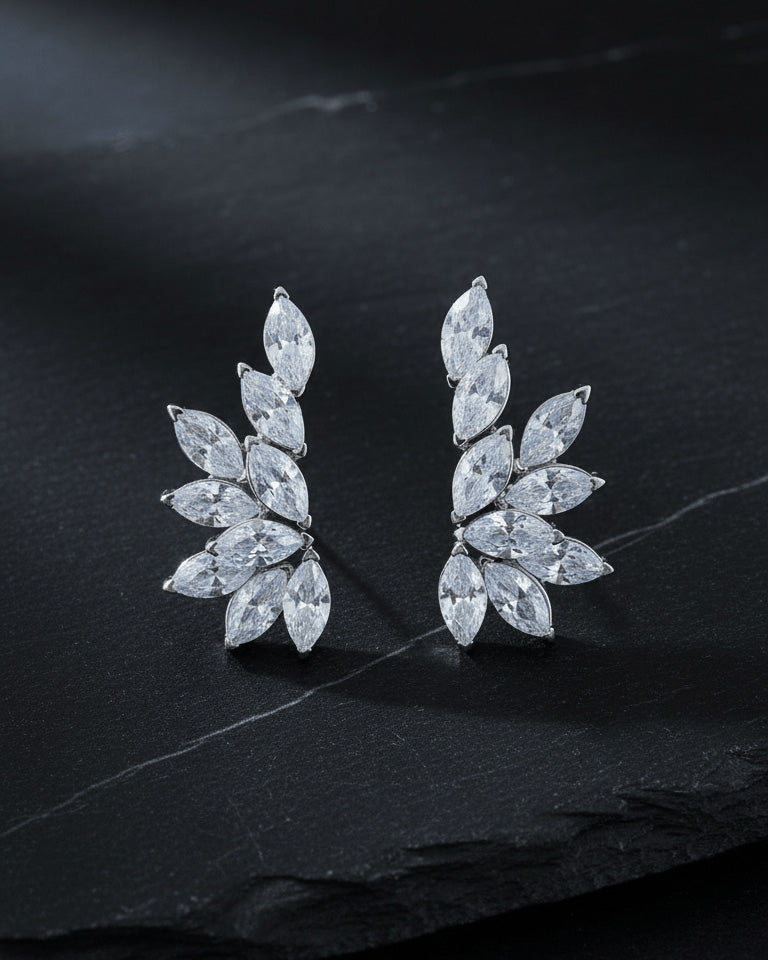 luxury marquise diamond style stud earrings.