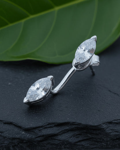 Back to front marquise shape earring.