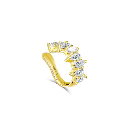 pear shape stones earcuff.