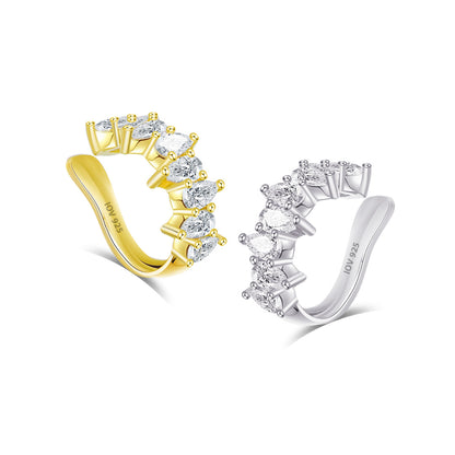 pear shape stones earcuff.