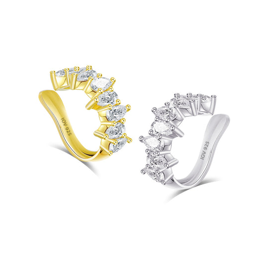pear shape stones earcuff.