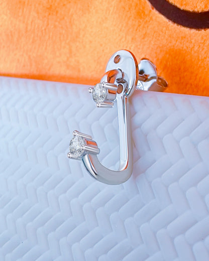 back and front single stone earring.