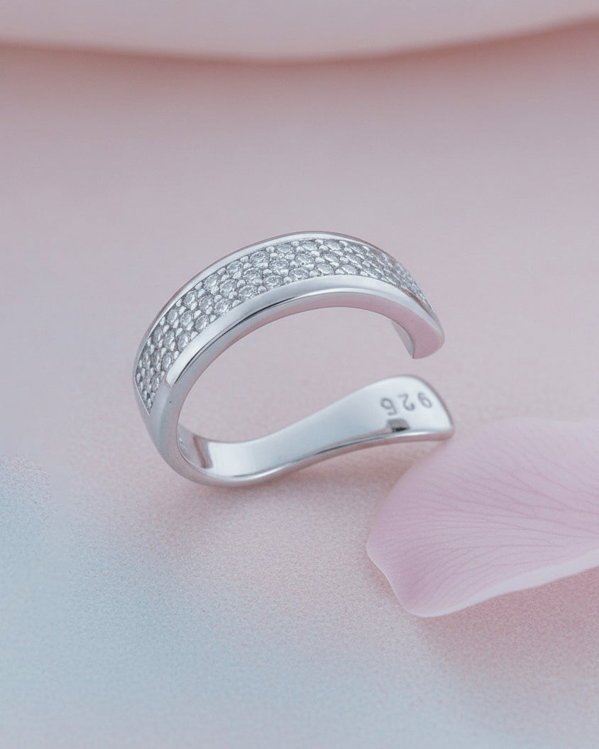 wide CZ pavé earcuff.