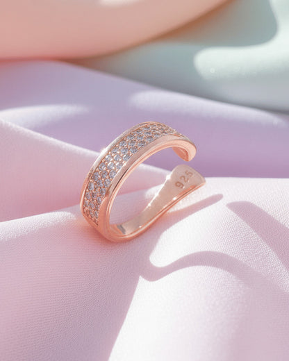 wide CZ pavé earcuff.