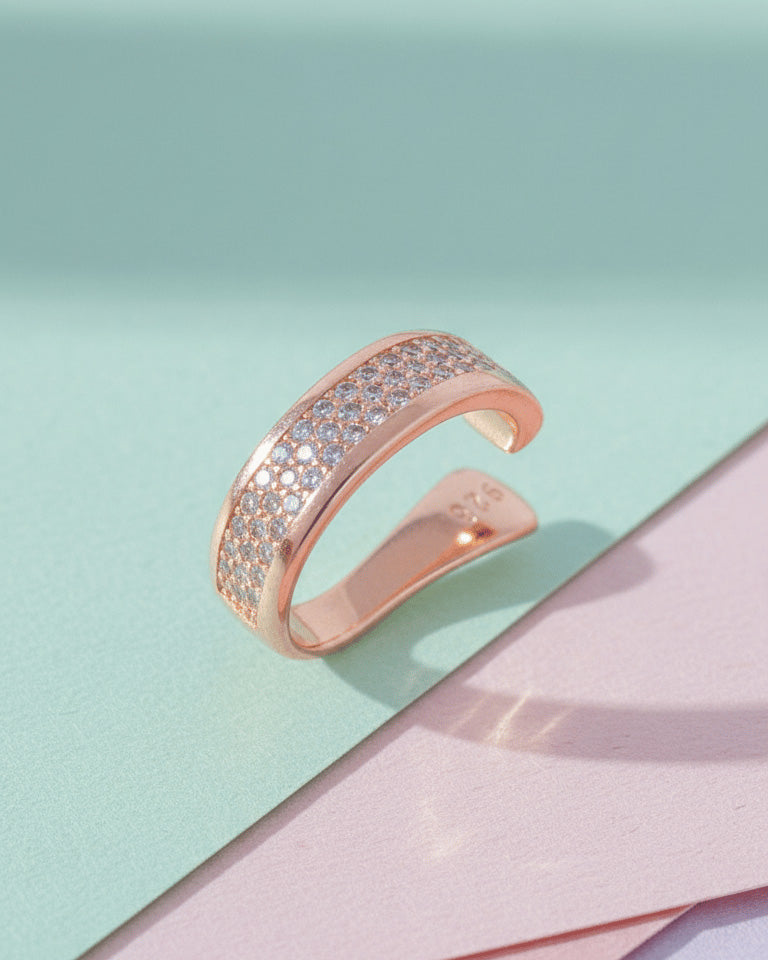 wide CZ pavé earcuff.