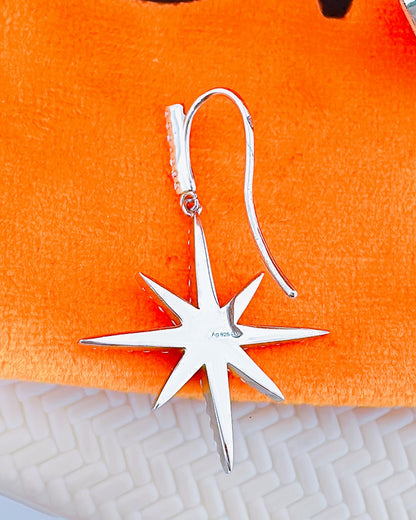 hook style CZ star earring.