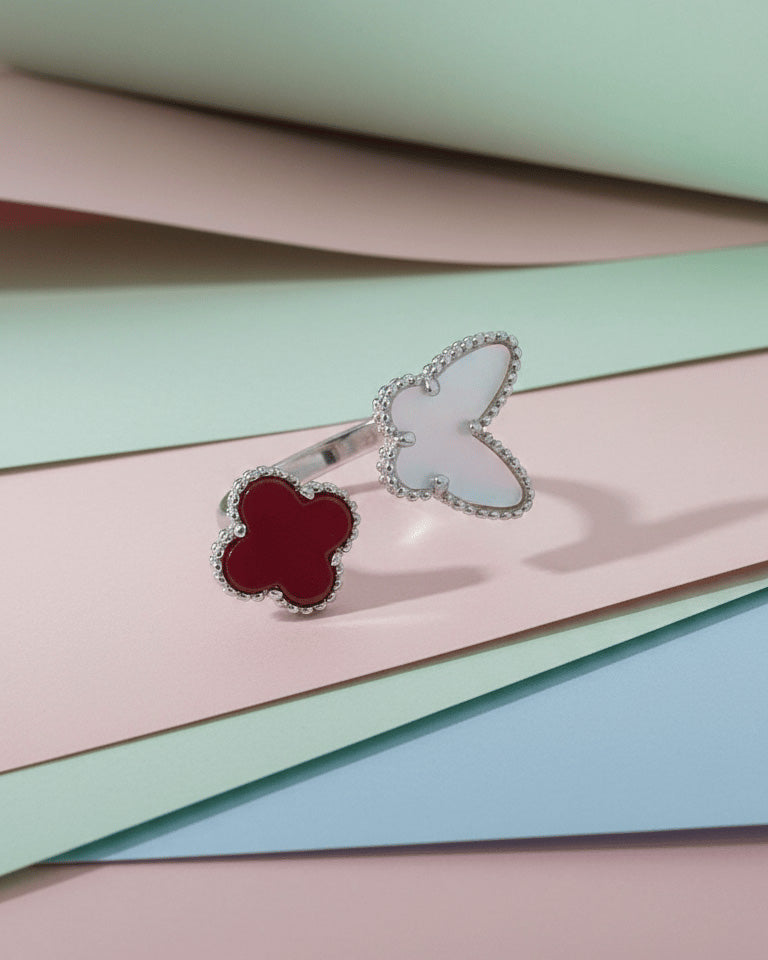 four clover open rings.