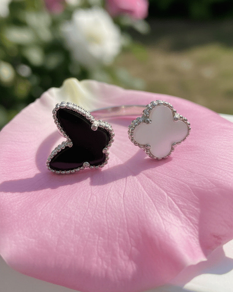 four clover open rings.