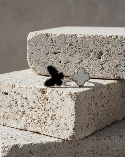 four clover open rings.