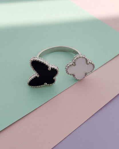 four clover open rings.