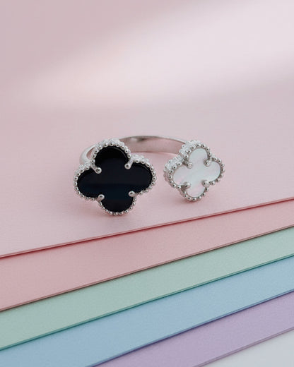four clover open rings.