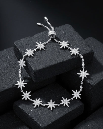 adjustable lock stars shape bracelet.