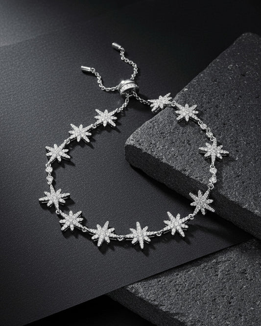 adjustable lock stars shape bracelet.