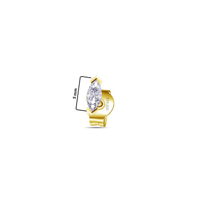 5mm marquise stud earring.
